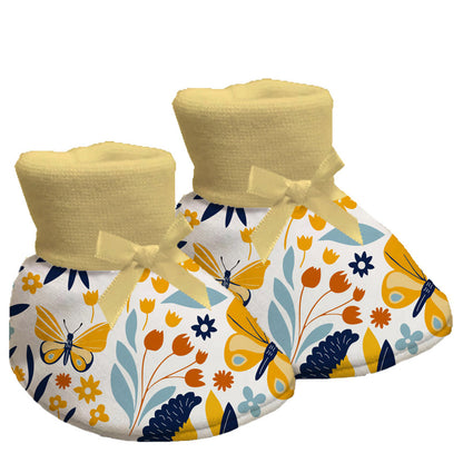 Sky Dancer New Born Baby Stylish Cotton Booties for Baby boy and Girl | For 0 to 12 Months (Pack of 2)