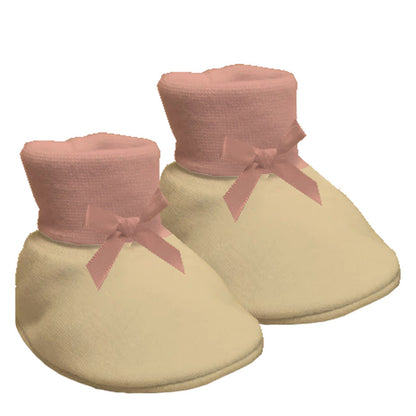 Happy & Cutie New Born Baby Stylish Cotton Booties for Baby boy and Girl | For 0 to 12 Months (Pack of 2)