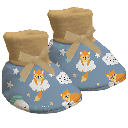 Cosmic Night New Born Baby Stylish Cotton Booties for Baby boy and Girl | For 0 to 12 Months (Pack of 2)