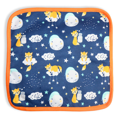 New Born Baby Cosmic Night Cotton Napkin | Cotton Baby Napkin for Baby boy and Girl (Pack of 2)