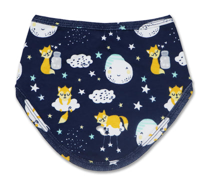 Cosmic Night Cotton Baby Neck Cloth Feeding Drool Bibs with Adjustable Snap Button Closure, Super Absorbent & Reusable, Soft, Comfortable & Lightweight Bandana, Bibs