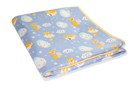 New Born Baby Cosmic Night Stylish Cotton Blanket for Baby boy and Girl | for 0 to 12 Months (Pack of 1) (Blue)