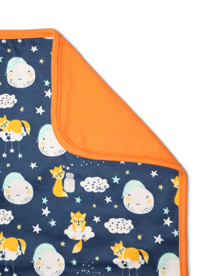 New Born Baby Cosmic Night Cotton Napkin | Cotton Baby Napkin for Baby boy and Girl (Pack of 2)