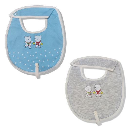 JOLLY BEAR Cotton Baby Neck Cloth Feeding Drool Bibs with Adjustable Snap Button Closure, Super Absorbent & Reusable, Soft, Comfortable & Lightweight Bandana, Bibs