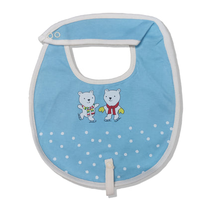 JOLLY BEAR Cotton Baby Neck Cloth Feeding Drool Bibs with Adjustable Snap Button Closure, Super Absorbent & Reusable, Soft, Comfortable & Lightweight Bandana, Bibs