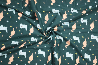 New Born Baby Dino Doodle Stylish Cotton Blanket for Baby boy and Girl | for 0 to 12 Months (Pack of 1) (Green)