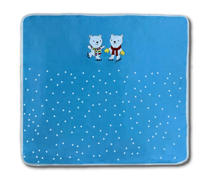 New Born Baby Jolly Bear Stylish Cotton Blanket for Baby boy and Girl | for 0 to 12 Months (Pack of 1) (Blue)